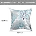 thumbnail image 4 of PiccoCasa Soft Polyester Coral Printed Throw Pillowcase, 18"x18" Pale Green & Gray, 4 of 7