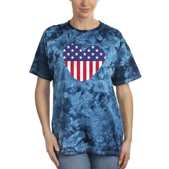 American Love Flag Tie Dye Crystal Women -Image by Shutterstock, Female Medium