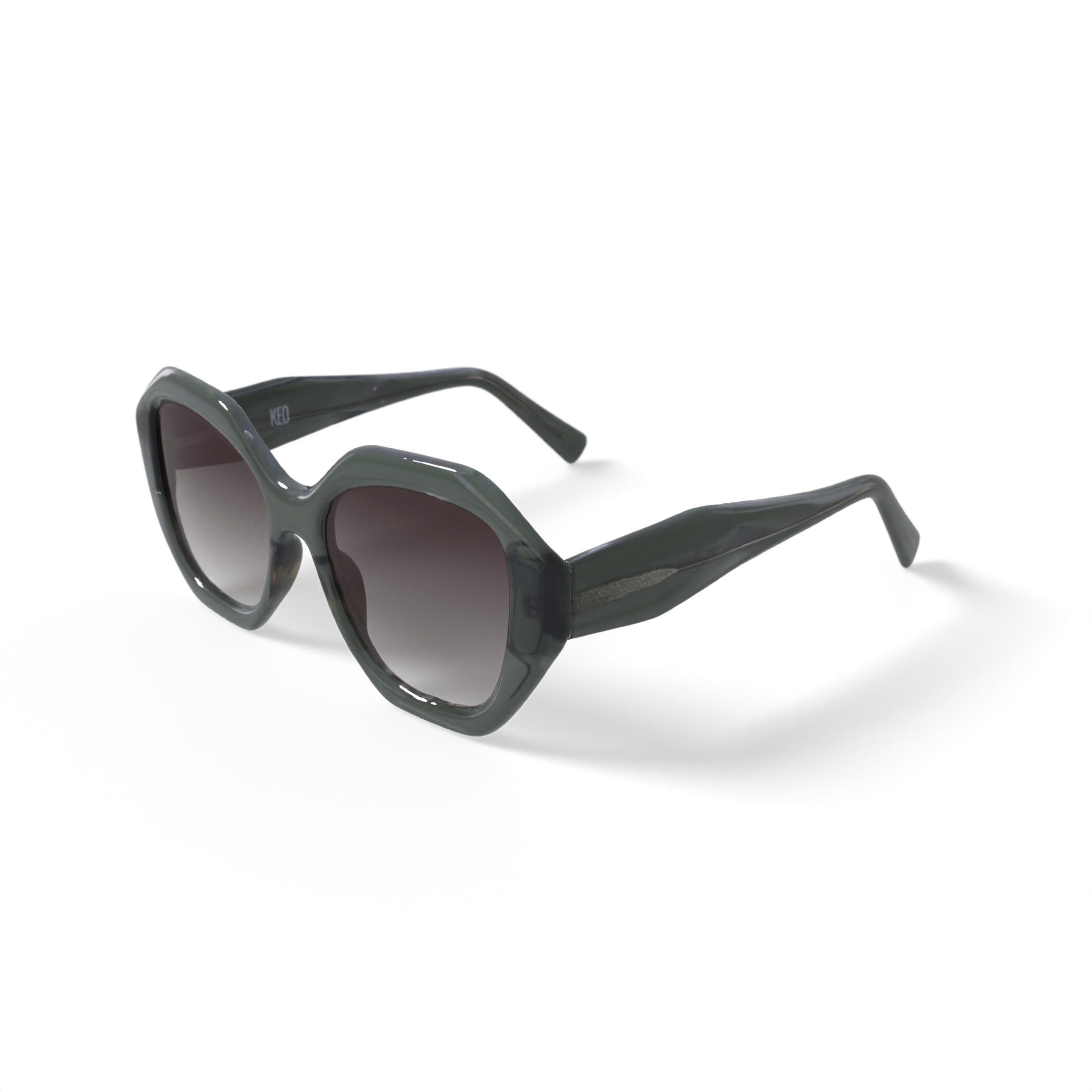 Keo Women’s Kenley Rx-Able Sunglasses Eyeglasses with Case, Green Crystal, Size 54-18-151