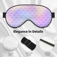 thumbnail image 2 of Rocae Fish Scale1 for Mask for Women Men, Luxury Eye Cover Eye Shade with Adjustable Strap for Travel, Nap, Meditation, 2 of 7