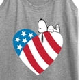 thumbnail image 3 of Peanuts - Snoopy On Flag Heart - Women's Racerback Tank Top, 3 of 6