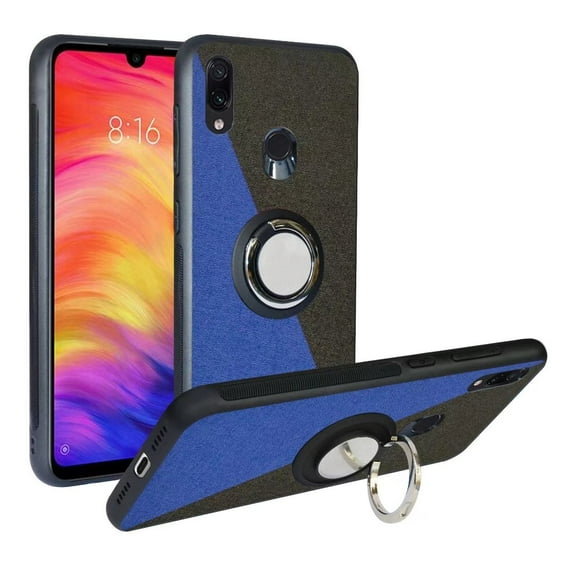 Labanema Xiaomi Redmi Note 7 /Redmi Note 7 Pro Case with 360 Degree Rotating Ring Stand, Support Magnetic Car Mount, Protective Cover for Xiaomi Redmi Note 7 /Redmi Note 7 Pro (Blue Black)