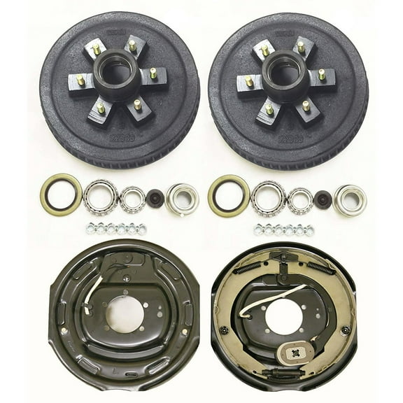 Trailer 6 on 5.5" B.C. Hub Drum Kits with 12"x2" Electric Brakes for 5200-6000 Lbs Axle