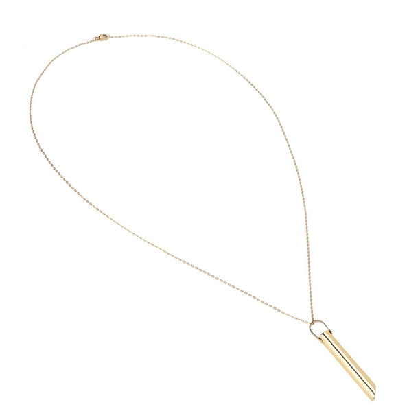 Collar de respiración unisex de acero inoxidable de moda para aliviar el estrés, la ansiedad, la relajación y la meditación, dorado