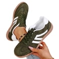 thumbnail image 3 of Women’s Retro Casual Sneakers with Gum Sole, Lightweight Walking Shoes, Soft Cushion Support, Lace-Up Everyday Trainers, 3 of 6