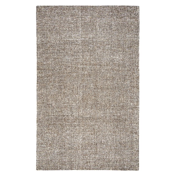 Alora Decor London 10' x 14' Solid Brown/Gray/Rust/Blue Hand-Tufted Area Rug