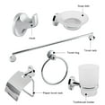 thumbnail image 2 of Juego de accesorios de baño de montaje en pared, toallero, soporte de papel y jabón para cepillo de dientes, 6 uds., 2 of 14