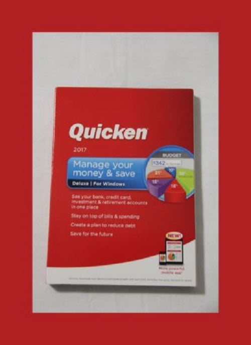 Quicken Deluxe 2017 Box Pack 1 User Cd Win Walmart Com
