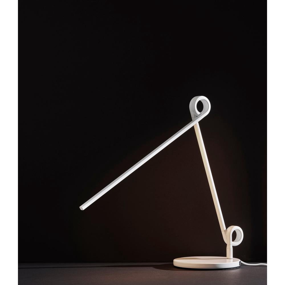Adesso Knot 20"- 35" Desk Lamp White with USB, Adjustable Brightness & Light Articulation