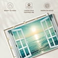 thumbnail image 6 of Elephant Stock Window To Seascape Wall Art - Horizontal Canvas Wall Art - Living Room Wall Decor - Wellness Canvas - Blue And White Decor - 12" x 8", 6 of 8