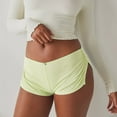thumbnail image 2 of Sexy Women's Low Waist Micro Shorts Side Slit Mini Boy Shorts Casual Sleepwear Pajama Bottoms Comfortable Stretchy Soft, 2 of 2