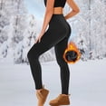 thumbnail image 6 of Joernso Women Leggings High Waist Slim Fit Velvet Lining Thickened Pants Hip Lift Yoga Fitness Bottoming Pants, 6 of 8
