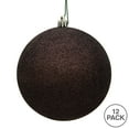 thumbnail image 3 of Vickerman 3" Chocolate Glitter Ball Ornament, 12 per Bag, 3 of 5