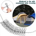 thumbnail image 3 of 60 Pcs Clothes Pegs Stainless Steel Laundry Pins Clips Cloth Washing Line Metal Clip Windproof Hanger Clip Silver Strong Elasticity, 3 of 5