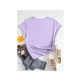 thumbnail image 2 of Camiseta de manga corta y cuello redondo para mujer con estampado de oso para uso casual en primavera y verano Color Lila Talla Mediana Marca Emil SaEs, 2 of 4