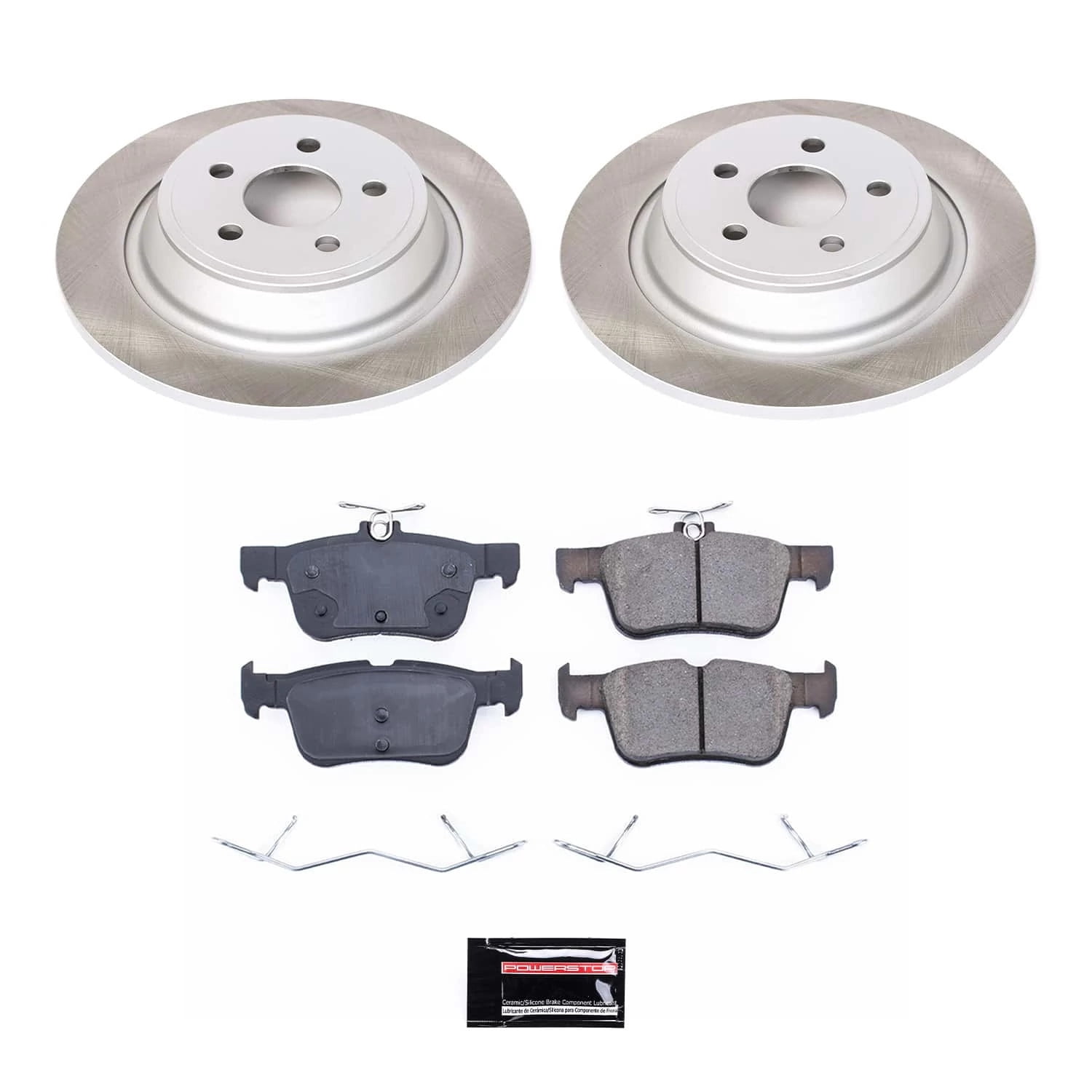 PowerStop Rear Semi-Coated Rotor and Low-Dust Ceramic Brake Pad Kit SC7144