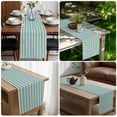 thumbnail image 5 of Table Runners 120 Inches Long Dress Scarves, Teal Brown Striped Farmhouse Coffee/Dining/Kitchen Table Decor Table Runner for Living Room, Modern Farmhouse Vertical Stripes 13x120 Inch, 5 of 5