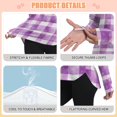 thumbnail image 4 of FORMRS Womens Long Sleeve Shirts UPF 50+ Sun Protection Quick Dry Fishing Hiking Tops, Size S-2XL, Purple and White Pattern, 4 of 8