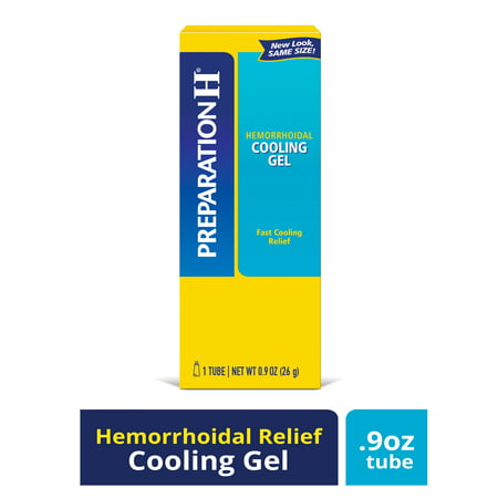 Preparation H Hemorrhoid Symptom Treatment Cooling Gel, Fast Discomfort Relief with Vitamin E and Aloe, Tube (0.9