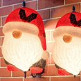 thumbnail image 1 of Paquete de 2 cubiertas de luces de porche de Papá Noel para decoración de exteriores, cubiertas de farolas rojas para decoración de puertas de casa durante las fiestas, 1 of 5