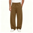 thumbnail image 6 of Yongwang Mens Baggy Sweatpants Drawstring Elastic Waist Wide Leg Pants Athletic Outfits Long Trousers with Pockets, 6 of 8