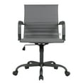thumbnail image 5 of LeisureMod Harris Leather Office Desk Chair with Swivel Armrests Modern Adjustable Executive Conference Chair for Office and Home (Grey), 5 of 6