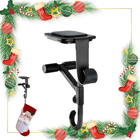Garland Hanger,Mantel Hangers for Garland,Garland Mantels Up To 8.5 Thick 2025 Christmas Fireplace Stocking Garland Hanger With Adjustable Length 2 In 1 Heavy-Duty Mantel Hangers(Black 1pc)
