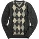thumbnail image 1 of Tommy Hilfiger Eby Argyle suéter de punto con cuello en V para hombre, gris, grande Tommy Hilfiger  Tejer, 1 of 1