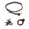 thumbnail image 4 of Unique Bargains 1 Pc Adjustable Waist Belt Bohemian Tie Belt Bohemian Wide Bound Pattern Brown, 4 of 5