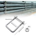 thumbnail image 3 of 8pcs Multipurpose Square U-bolts With Plate And Nut Holders Trailer Roof Bolts 20x60x120mm M10 Thread Silver, 3 of 5