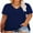 Navy Blue, variant on Womens Plus Size Shirts 2X Basic Summer Tops Short Sleeve Deep Navy Blue Blouses V Neck Casual Solid Color Tees Casual Loose Fit 2XL 18W 20W