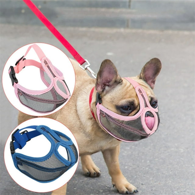 Neinkie Dog Special Muzzle Buckle Design Wear-resistant Tear Resistant Professional Innovative Anti-bite Nylon Mesh Short Dog Prevent Barking Muzzle for Outing