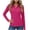 Hot Pink., variant on HBGVBA Women's Long Sleeve Sun Shirts,Sun Protection Hooded,Solid Color Turn Down Collar UPF 50+ Protection Tops Half Zip Outdoor Hiking Workout Shirts