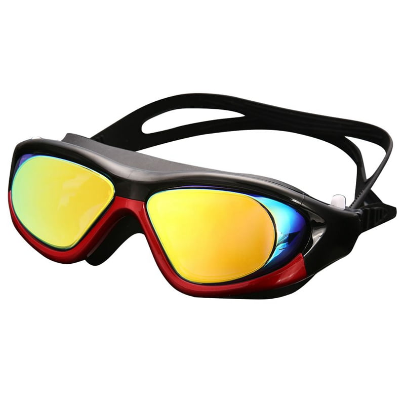 Polarized Swim Goggles with Mirror/Smoke Lens Watertight Anti-fog for Men& Women 