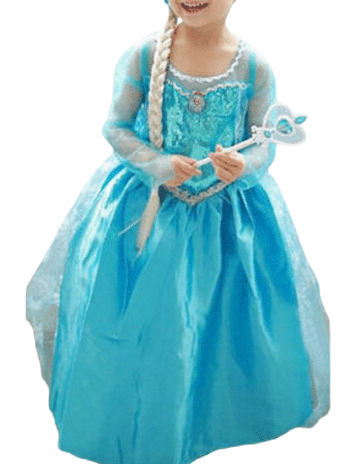 «´¨`• Princess Frozen Fever Elsa Costume 7/8..°•´¨`» FREE Shipping from US! 