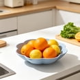 thumbnail image 5 of Flower Shaped Plastic Serving Bowl, Multi Use Fruit Candy Snack Tray, Cute Dessert Display for Home Office Coffee Table, Party Serving Platter​, Blue, 5 of 6