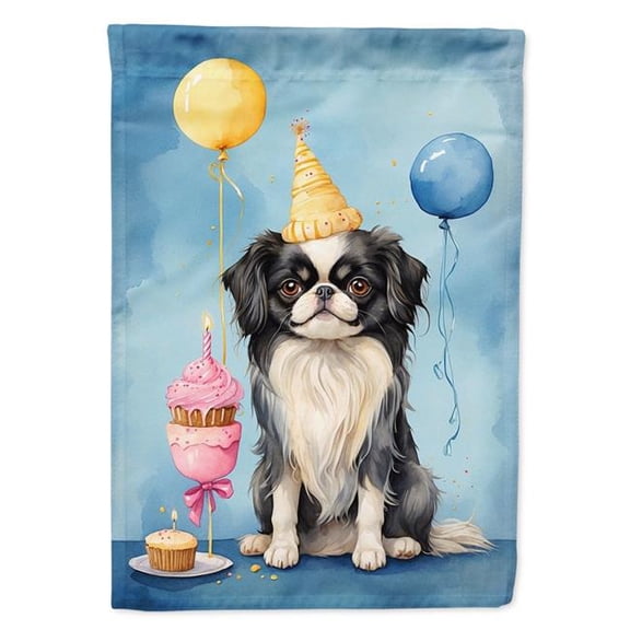 Carolines Treasures DAC7964GF 15.5 x 11.25 in. Japanese Chin Happy Birthday Garden Flag