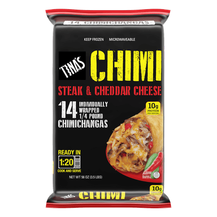 Tina's Steak & Cheese Chimichanga Burritos, 56 oz, Plastic Film, 14 Count (Frozen)