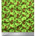 thumbnail image 1 of Soimoi polyester Crepe Fabric Leaves & Rose Floral Fabric Prints By Yard 52 Inch Wide, 1 of 3