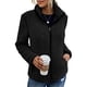 thumbnail image 1 of Abrigo de Piel Sintética para Mujer, Larga, Cuello Alto, Cremallera, Forro , Informal, Moderno Negro L, 1 of 6