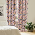 thumbnail image 2 of Ambesonne Geometric Window Curtains, Colorful Symmetric Art, Each 28" W x 84" L, Pale Orange Dried Rose, 2 of 4