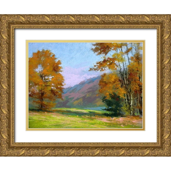 Chaney, Alan 32x25 Gold Ornate Wood Framed with Double Matting Museum Art Print Titled - October Gold II
