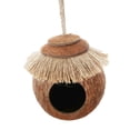 thumbnail image 4 of Nido de loro de coco, jaula para pájaros, nido colgante para pájaros y juguetes para animales pequeños., 4 of 9