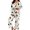 White, variant on Womens Halloween Pajamas Long Sleeve Button Down Collar Shirt Long Pants Comfortable Loungewear 2 Piece Pajama Set for Women White L