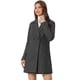 thumbnail image 1 of Abrigos de invierno raglán cruzados con solapa con muesca para mujer Gris Oscuro M, 1 of 6