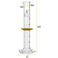 thumbnail image 6 of Measuring Cylinder, 25ml - ASTM, Class B Tolerance ±0.34ml - Protective Collar, Hexagonal Base - White Graduations - Borosilicate 3.3 Glass - Eisco Labs, 6 of 6