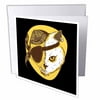Halloween Pirate Style of Dangerous Cat Kitty Pet Animal 1 Greeting Card with envelope gc-320729-5