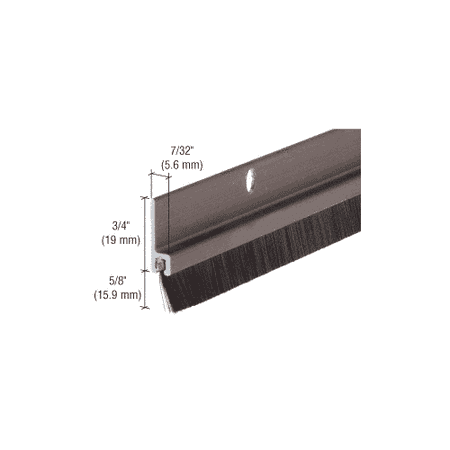 CRL Dark Bronze and Nylon Door 5/8" Bristle Weatherstrip - 96