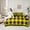 Black Yellow, variant on Homewish Brown Pink Checkered Twin Bedding Sets 7-Piece for Adult, Cartoon Pixelate Miner Bedding Comforter Set, Modern Fashion Style Reversible Sheet Sets, Super Cozy Room Decor