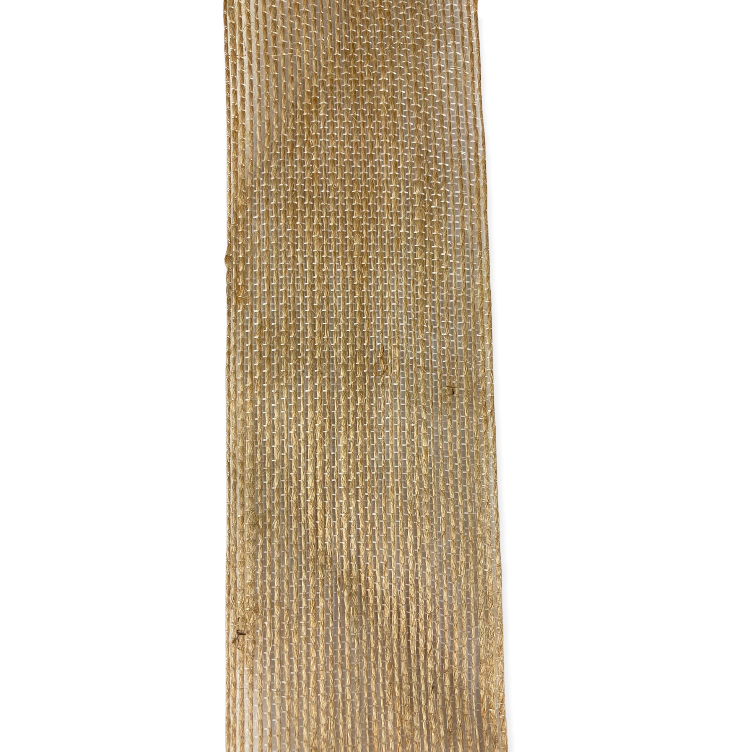 (2 pack) Simplicity Trim, Natural 2 inch Jute Natural Stripe trim great for apparel, costumes, home decorating, and crafts, 3 Yards, 1 Each